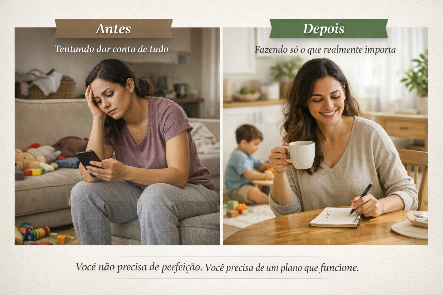 Mãe com filho em ambiente acolhedor